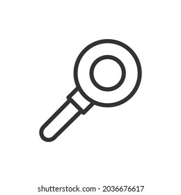 Vector magnifier line icon. Symbol in trendy outline style. Vector illustration isolated on a white background. 