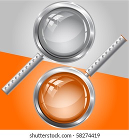Vector magnifying glass