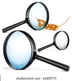 Vector magnifying glass