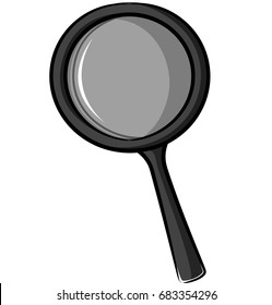 Vector magnifying glass