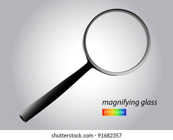 Vector magnifying glass