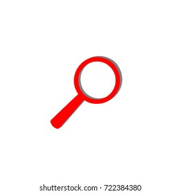 Vector magnifying glass. 3D icon