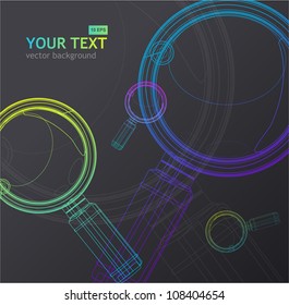 Vector magnifying glass background