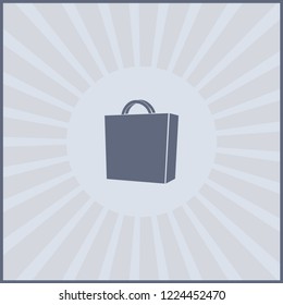 vector magnifying glass with flat portfolio briefcase or bag icon