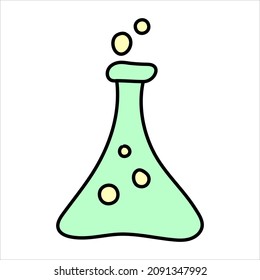 Vector de lupa dibujado a mano en forma de caricatura de doodle.