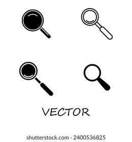 Vector magnifying glass icon ,flat trendy style illustration on white background..eps