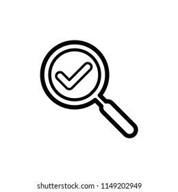 Vector magnifying glass icon illustration.