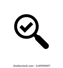 Vector magnifying glass icon illustration.