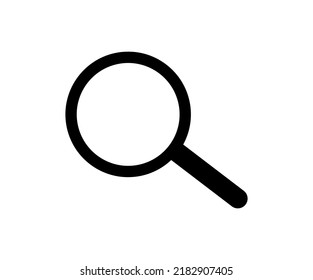 Vektorgrafik-Symbol aus Glas, einzeln auf weißem Hintergrund. Suchanzeige.