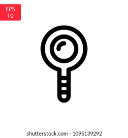Vector magnifying glass icon with reflection