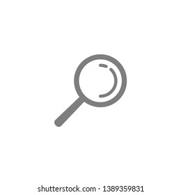 Vector magnifying glass icon with reflection