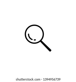 Vector magnifying glass icon with reflection