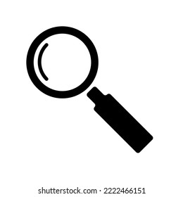 Icono de la lupa vectorial con reflexión. Icono de búsqueda del sitio web.