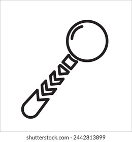Vector magnifying glass icon with reflection