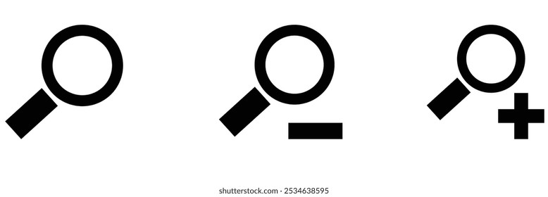 Icono de la lupa del Vector con la reflexión