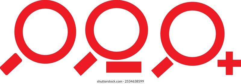 Vector magnifying glass icon with reflection