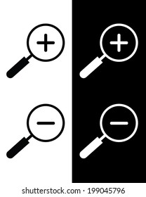 Vector Magnifying Glass Icon Set 