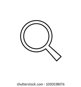 Vector magnifying glass icon. Web vector line icon. Web icon.