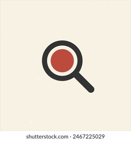 Vector magnifying glass icon. zoom focus on spot. lens optical instrument. Stock vector illustration isolated on white background.