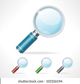 Vector magnifying glass icons