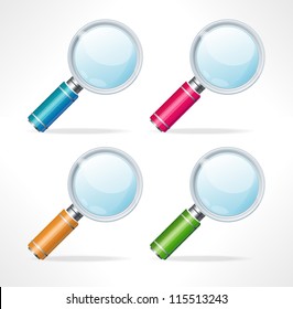 Vector magnifying glass icons