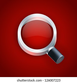 Vector magnifying glass illustration