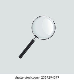 Vector magnifying glass isolated on white background