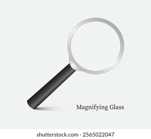 vector magnifying glass isolated on white background