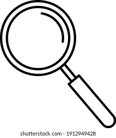 Vector Magnifying glass Outline Icon Design
