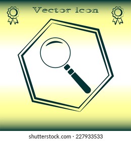 Vector magnifying glass search icon 