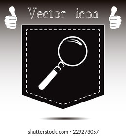 Vector magnifying glass search icon 