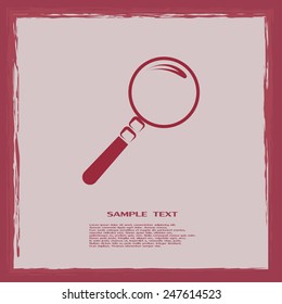 Vector magnifying glass search icon 