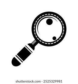 Vector magnifying glass, search icon on isolated background. Magnifier, big tool instrument. Magnifier loupe search. Business Analysis symbol.