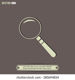 Vector magnifying glass search icon 