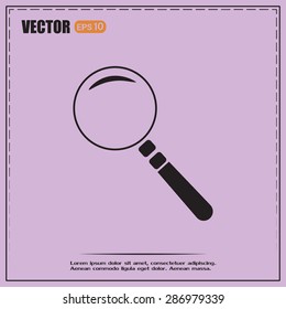 Vector magnifying glass search icon 
