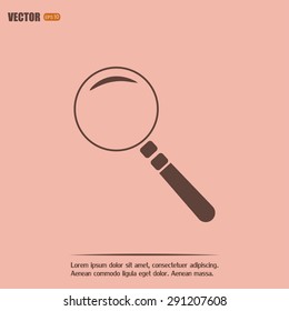 Vector magnifying glass search icon 