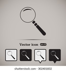 Vector magnifying glass search icon 