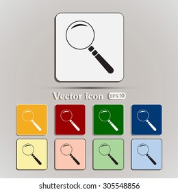 Vector magnifying glass search icon 