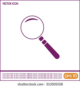 Vector magnifying glass search icon 