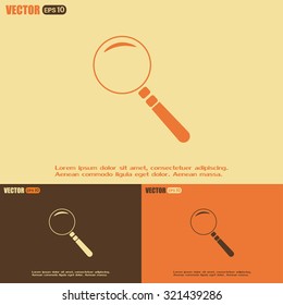 Vector magnifying glass search icon 