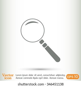 Vector magnifying glass search icon 