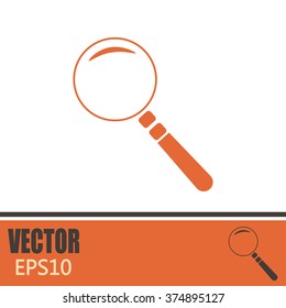 Vector magnifying glass search icon 