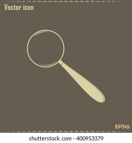 Vector magnifying glass search icon
