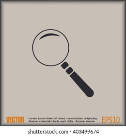 Vector magnifying glass search icon 