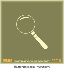 Vector magnifying glass search icon 