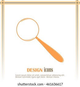 Vector magnifying glass search icon