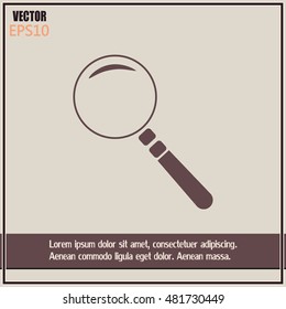 Vector magnifying glass search icon 