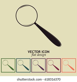 Vector magnifying glass search icon