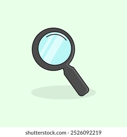 Vector magnifying glass for searching objects