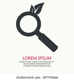 Vector of magnifying glass symbol or icon